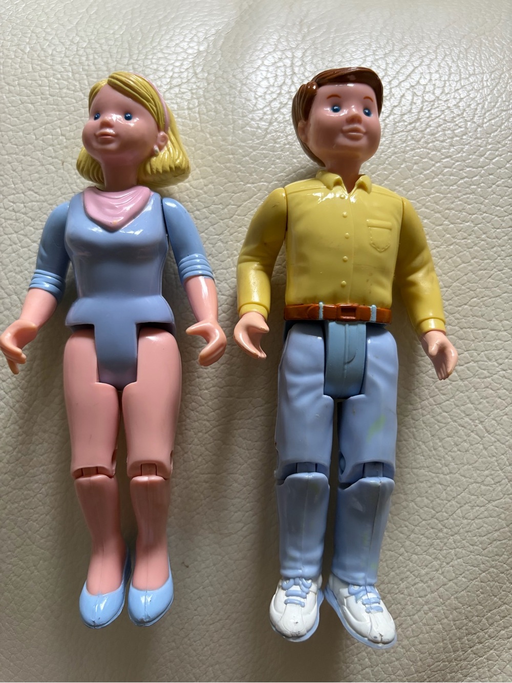 Classic Vintage Fisher Price Loving Family Mom and Dad in EUC